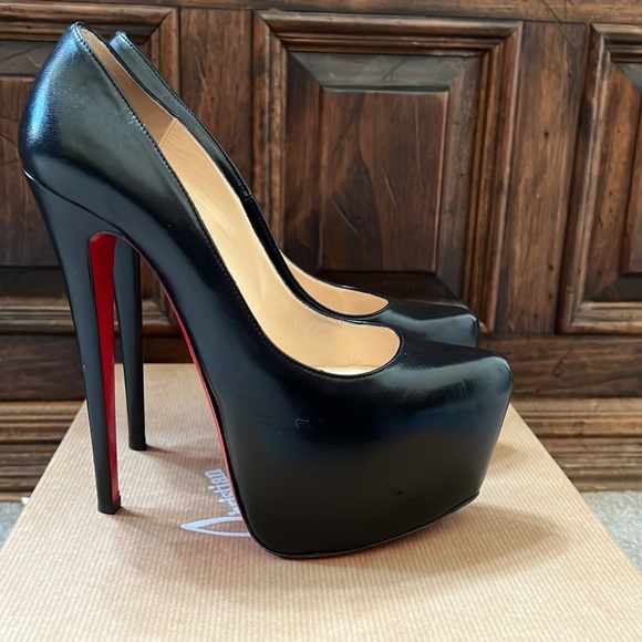 Christian Louboutin Black Daffodile 160mm Kid size 37 - Picture 6 of 16